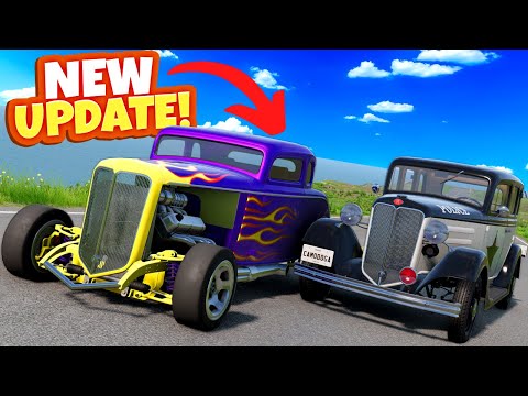 The NEW HOT ROD is Perfect Against the Police in the BeamNG Drive 0.34 Update!