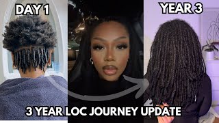 DETAILED 3 Year Visual Locs Journey | Starter Locs Journey (Dreadlocks Journey)