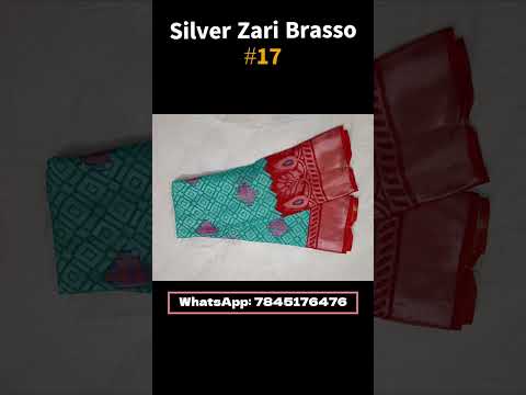 Silver Zari Brasso Sarees: Sophisticated Elegance #saree #sareeforsale #fashion  #shorts #trending