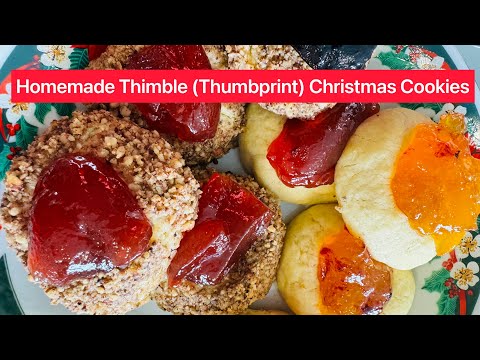 Homemade Thimble (Thumbprint) Christmas Cookies