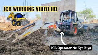 JCB 3dx Backhoe Loader Machine Loading Mud In Mahindra 475 Di Tractor and Stuck in Mud | Jcb Video