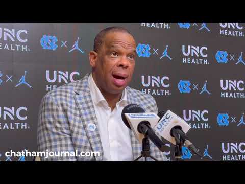 Carolina basketball coach Hubert Davis after win over Cal - 1.15.25