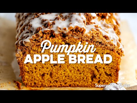 Pumpkin Apple Bread with Streusel | Supergolden Bakes