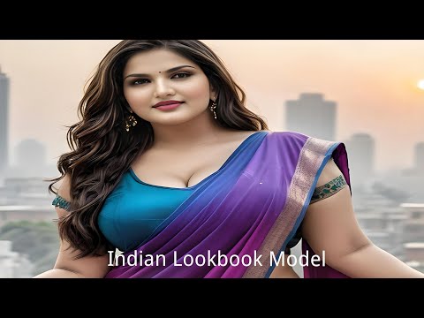 4K Ai Art Indian Model Lookbook Ai Art Video | Wearing Saree With Blouse