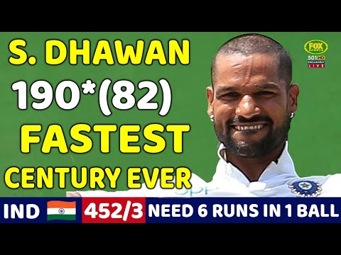 SHIKHAR DHWAN BATTING 190 RUNS | IND VS SL TEST MATCH 2017 | SHOCKING BATTING EVER🔥😱