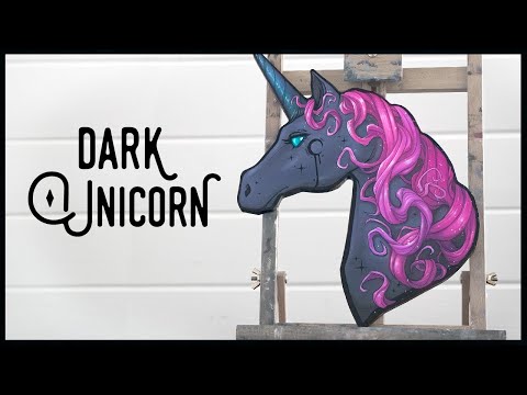 I'm Painting a Dark Unicorn!