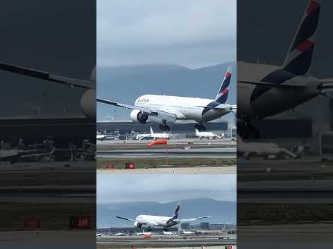 Latam Boeing 777 landing at Barcelona #youtubeshorts #remix #shorts #short #planespotting #aviation