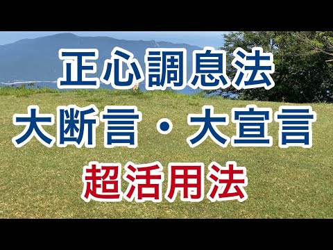 正心調息法と大断言大宣言★超活用法「実演」全ての願いが叶います。