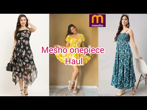 mesho onepiece haul #meeshosareehaulonlineshopping #messhoshopping #onlineshopping #onepiece