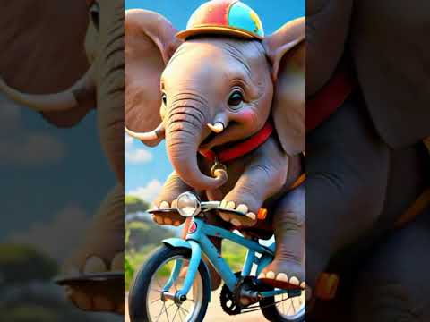 An Elephant riding a bike