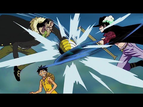 Crocodile Saves Luffy From Mihawk😨🔥(English Sub)