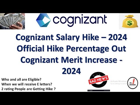 Cognizant Merit Increase 2024 | Cognizant Hike Percentage 2024 |Cognizant Salary Hike 2024 |BAD NEWS