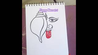 Maa Kali face drawing/ Easy to Draw Maa Kali face /Navratri Special 🙏#shorts #art #maa #creative