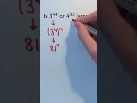 Is 3⁴⁴ or 4³³ larger? #shorts #algebra #math #education