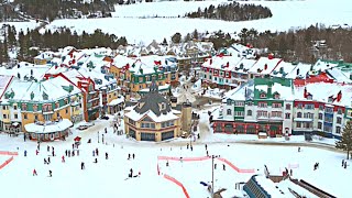 [4K]🇨🇦 Mont-Tremblant: The Most Beautiful Ski Resort⛷️ in Northeast America👍💗 Feb. 2023