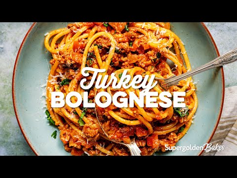 Delicious Turkey Bolognese (Lean yet Hearty!) | Supergolden Bakes