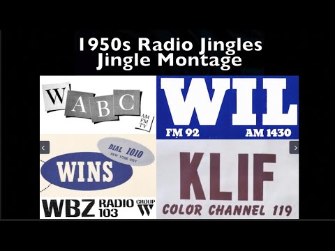 1950s Radio Jingles Montage - WABC WIL KILT KLIF WQAM WBZ WITH WDGY WHB WTIX WKLO & More - Mid 1950s