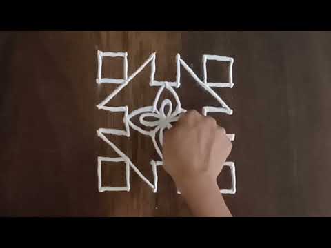 6×6 dots rangoli | Easy Traditional rangoli | Daily Rangolis | Thipkyanchi rangoli #kolam #muggulu