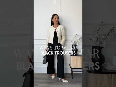 Ways to wear black trousers 🤍 #autumnoutfits #autumnstyle #ootd #workwearfashion #falloutfits