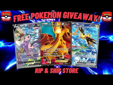 🔴Live -  Free Giveaways! Pokémon Cards & Rip & Ship Store!