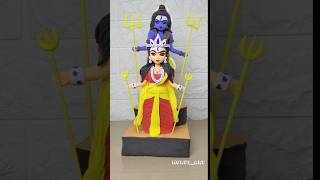 DIY Super Clay Special Shiv Parvati 💞idol making #shivparvati #shorts #clay #clayart #shiv #short