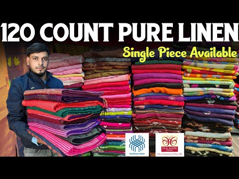 120 Count Linen | Pure Matka Muslin | Khadi | Pure Muslin | Slub Cotton Saree Manufacturer |