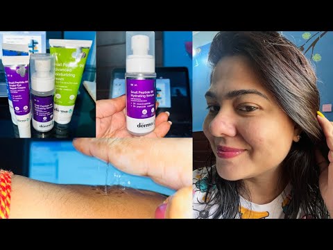 Snail peptide skincare range | The Derma Co | routine for Dry sensitive Skin | Korean glass skin