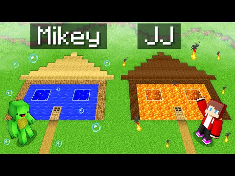 JJ's LAVA vs Mikey's WATER UNDERGROUND HOUSE Battle in Minecraft (Maizen)