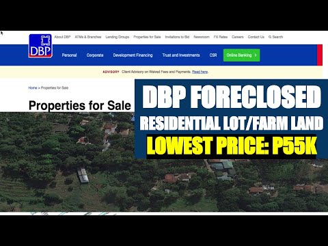 DBP Foreclosed Properties For Sale Lowest Price: P55K Mixed Agri, Farm, and Residential Lot