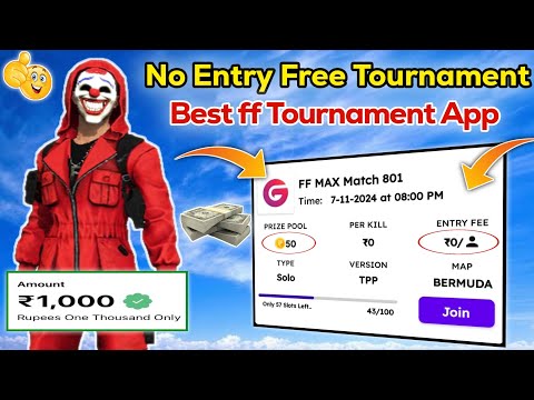 free fire tournament app no entry fee | Best tournament app for free fire | ff free entry tournament