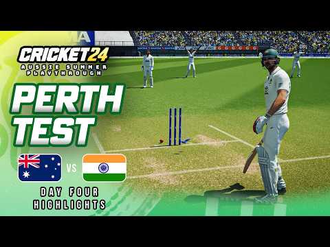 Australia v India - 1st Test | Day Four Highlights (Final Day) | Cricket 24 Playthrough