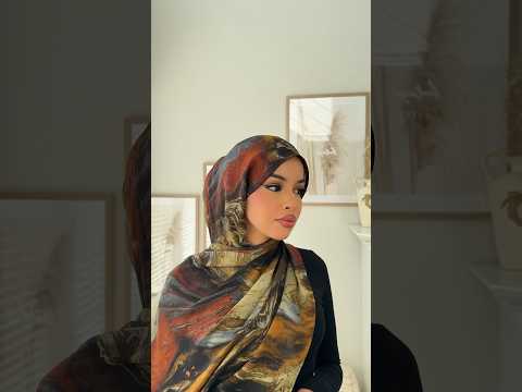 printed chiffon hijab try-on 🤍 #hijab #hijabtutorial