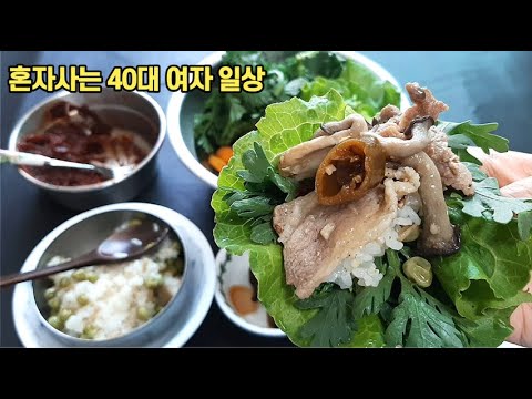 40후반 1인가구 일상 브이로그 vlog 에어컨 없이 여름 맞을 준비 plus 장보기 집밥 요리