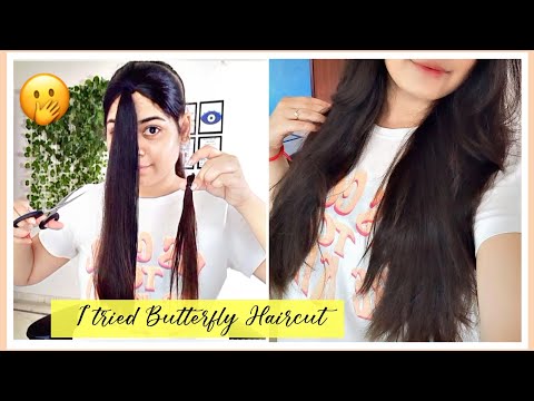 I tried viral Butterfly Haircut on my Hairs 🦋 *Shocked* | Tanya Remake