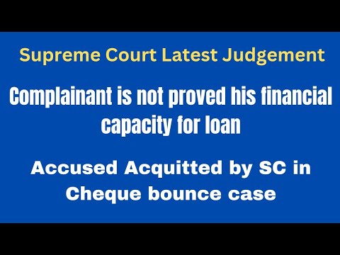 #chequebounce #supremecourt / 138 NI/Accused Acquitted in Cheque bounce case/Latest Judgement