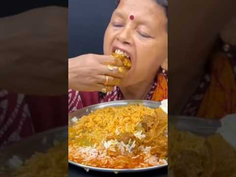 @eating spicy mutton curry 🍲 with rice 🔥🥵## ytshorts