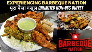 BARBEQUE NATION UNLIMITED BUFFET जाने कितना और कैसे खाना है अन्लिमटेड FOOD AT BARBEQUE NATION