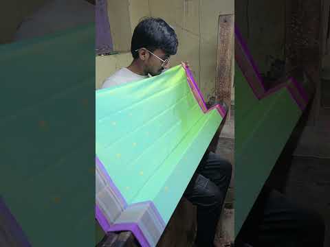 Manufacturing Silk Saree Pallu Design #traditional #handloom #paithani #design #making