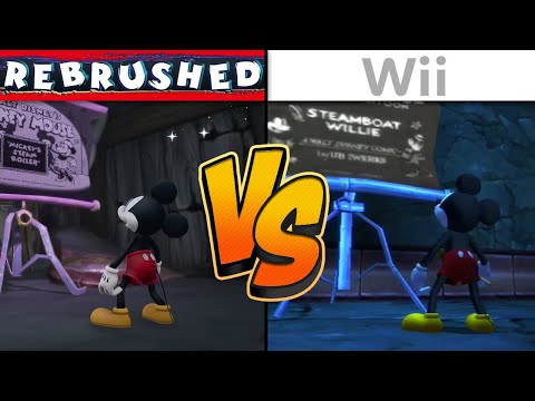 Comparing Disney Epic Mickey: Rebrushed (Remaster vs. Wii)