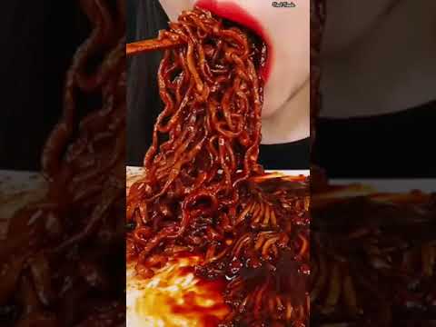 Asmr Eating Honey Spicy Noodles 🔥😱#shorts