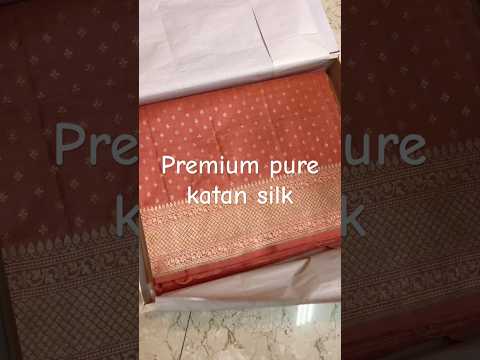 😱Handloom pure katan saree🔥 #saree  #puresilksarees #banarsisaree #textile #shorts