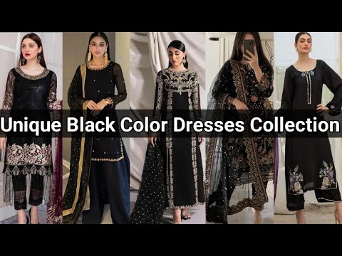 Elegant Black Color dresses designs 2024 | #2024 #blackdress #dresses #trending #latest #pakistani