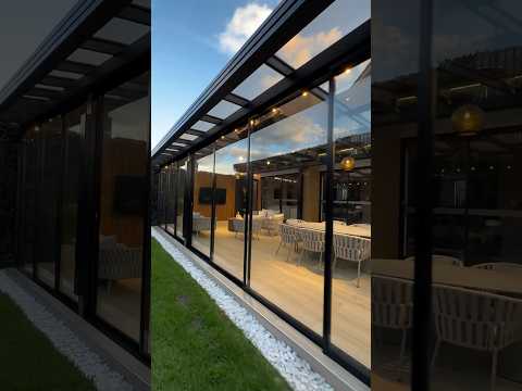 Glass Room on terrace,glass house.#glassroom#outdoordesign#glass house#home#gardendesign