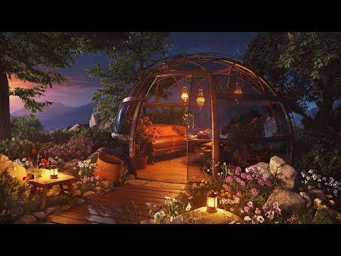 Nighttime Garden Dome Ambience | Calming Nature Sounds at Night for Ultimate Relaxation