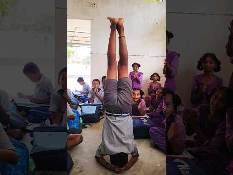 శీర్షాసనం learning by 6th class children #shorts#ytshorts