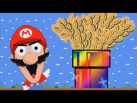 💰🤑Mario and the Rainbow Pipe of Infinite Coins (Mario Cartoon ANIMATION)