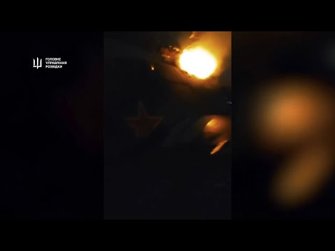 Russian Mi-24 Set on Fire by Saboteurs at Klin Air Base Near Moscow