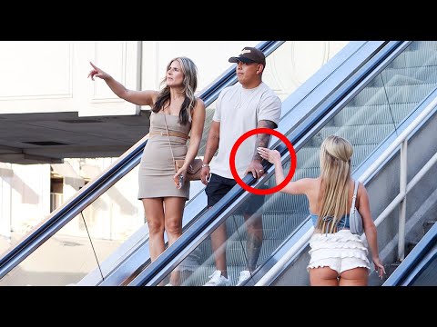 TOUCHING HANDS ON THE ESCALATOR PRANK!! 21