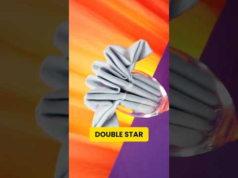 DOUBLE STAR TABLE NAPKIN FOLDING #napkinfolding