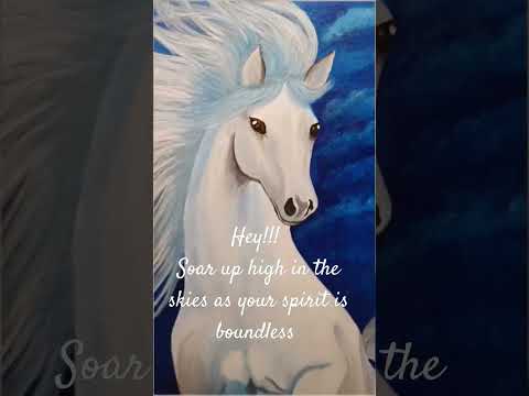 Boundless Spirit wandering high in the skies as it is where I belong #horse #horsepainting #decor